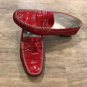 Sioux Red Patent Leather Mocassin